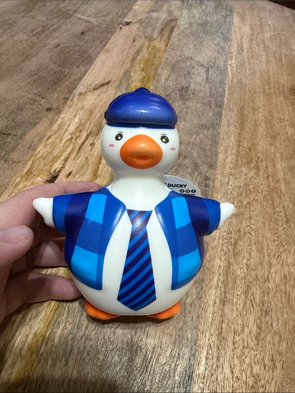 Blue Dressed Duck foam soft squish Toy for Kids - Gentle Sensory Play